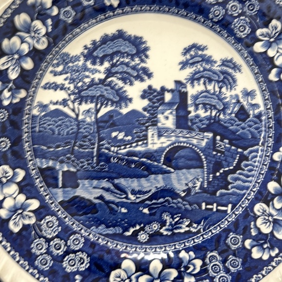 Antique SPODE Tower Blue Bread Plate. - Picture 5 of 9